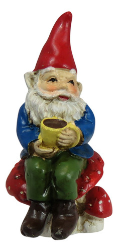 Miniatura De Jardin De Hadas - Soren El Gnome De Cafe