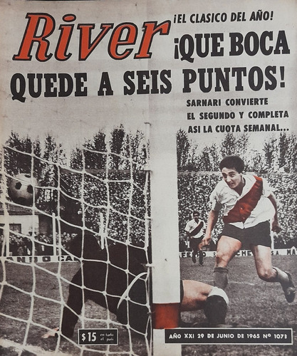Revista River 1073 Platense 1 River 2 Año 1965