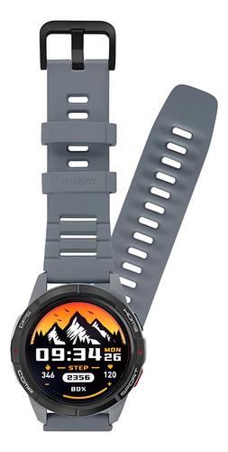 Relógio Smartwatch Mibro Gs Active Gps E Monitor Cardíaco Caixa Cinza Pulseira Cinza Bisel Cinza Desenho Da Pulseira Lisa