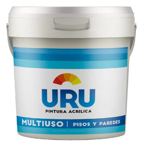 Pintura De Pisos Y Paredes Multipropósito Uru 4lt Negro Mate