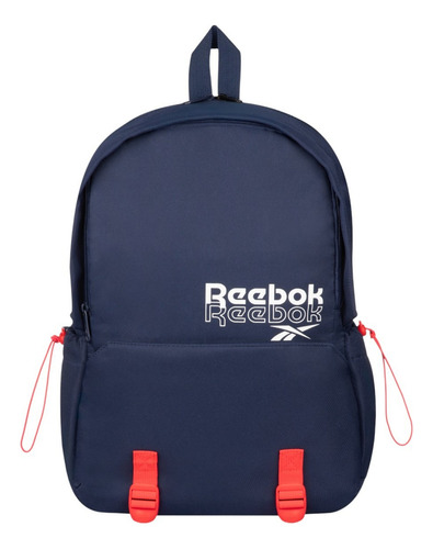 Mochila Azul Reebok Backpack Straps Unisex Bp0320 Color Blue Diseño De La Tela Lisa