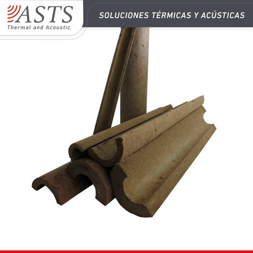 Medias Cañas De Lana Mineral 50 Mm Caño 5 PuLG Pack De 5,75 Metros Lineales