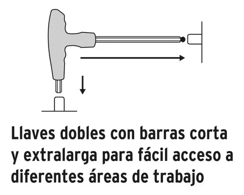 Llave Hexagonal Allen Exagonal Pulgadas Tipo T Truper 3/16