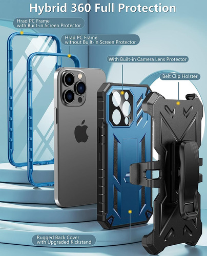 Fntcase Para iPhone 14 Pro Max Case: Cubierta De Teléfono Ce