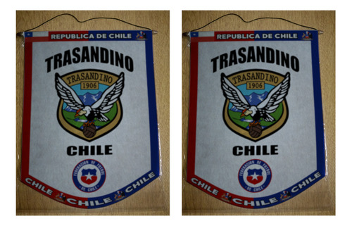 Banderin Grande 40cm Chile Trasandino De Los Andes