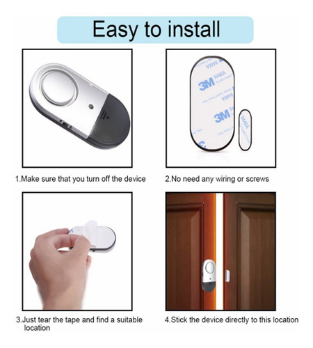 Sensor Inalámbrico Puerta O Ventana Alarma Magnética