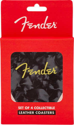 Fender Pick Shape Logo Coasters, Multi-color.
