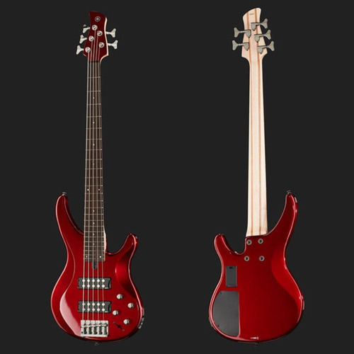 Baixo 5 Cordas Ativo Yamaha Trbx305 Vermelho Escala Escura