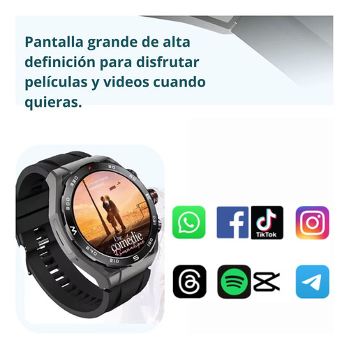 Android Smartwatch 4g 5g Camara Gps Wifi Apps Tiktok Youtube Negro