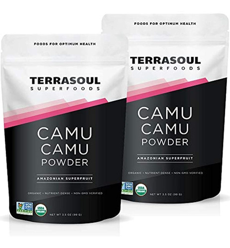 Terrasoul Superfoods Organic Camu Camu Polvo, 7 Oz (2 Pack)