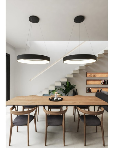 Imagen 2 de 5 de Lampara De Techo Aro De Luz Decorativa Para Oficinas Alb