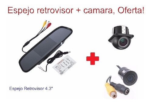 Espejo Retrovisor Visor 4.3  + Cámara De Retroceso Oferta!