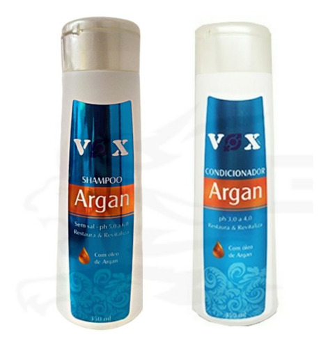 Kit Shampoo E Condicionador Argan 350ml - Vidas Cosméticos 