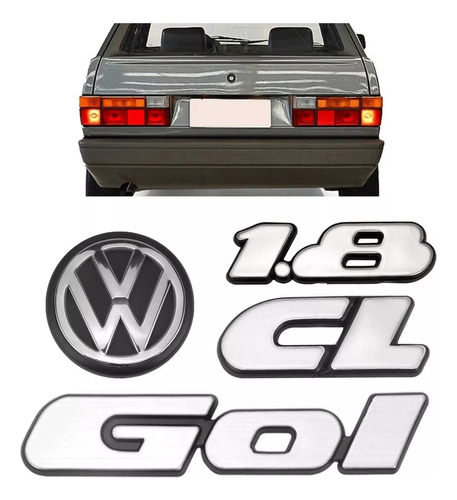 Emblemas Vw Gol Cl 1.8 - Porta Malas  1991 À 1995