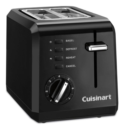 Cuisinart Cpt-122bk Tostador De Plástico Compacto Para 2 Reb