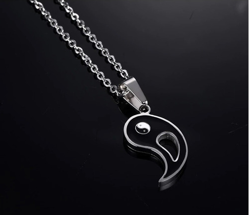 Imagen 4 de 6 de Collar 2 En 1 De Acero Inoxidable, Yin&yan
