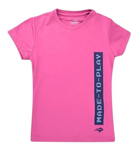 Topper Remera Kids - Basic Girl Trng Fucsia