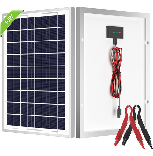 10w Panel Solar, 12v Solar Panel Kit, Builtin Controlad...