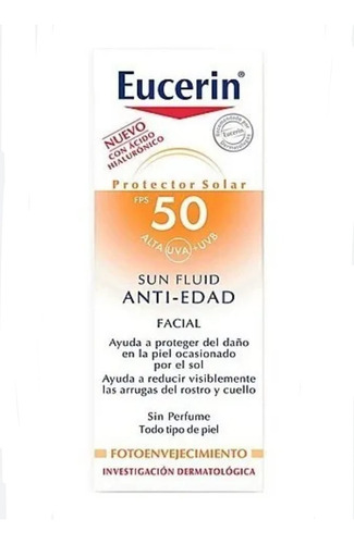 Eucerin Protector Solar Sun Sluid Anti-edad 2pz 50ml