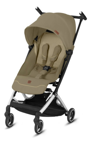 Carrinho de bebê de paseio GB Pockit+All City vanilla beige com chassi de cor preto e prateado