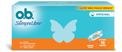 Tampones O.b. Siempre Libre Super X16un
