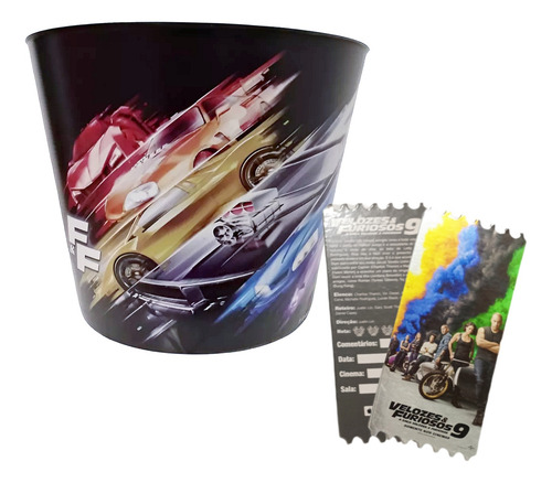 Kit Balde Card Velozes E Furiosos Cinemark Fast Furious Geek