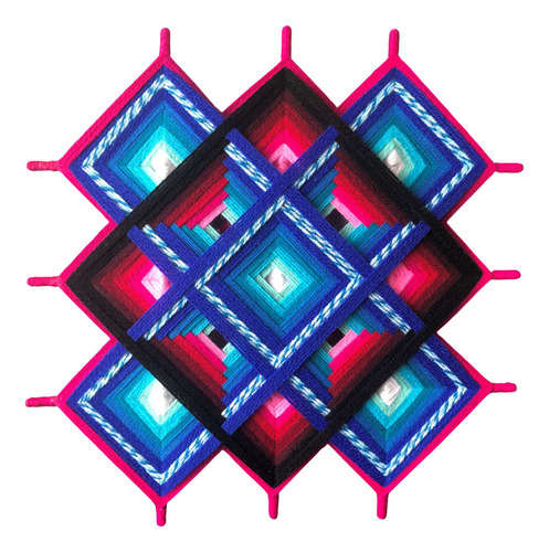 Mandala Tibetano 3 X 3 De 30 Cm Hecho A Mano