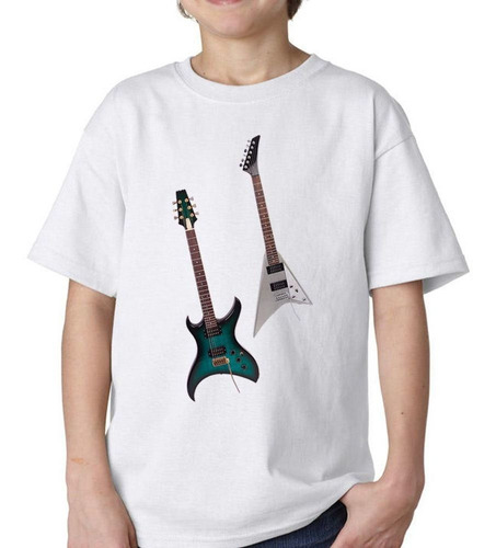 Remera De Niño Guitarra Eletrica Instrumento Musica