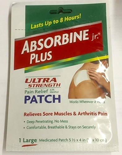 (paquete De 8) Absorbine Plus Jr, Ultra Fuerte Parches Del D