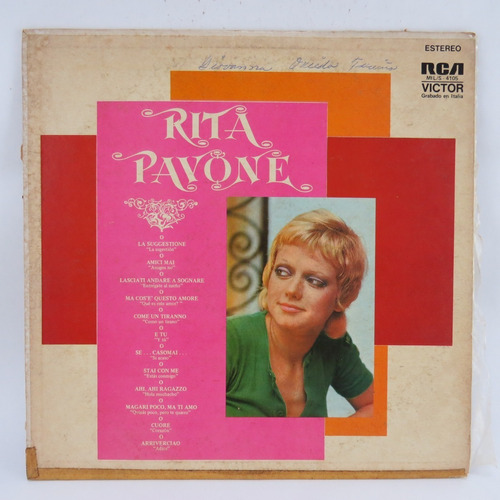 D3276 Rita Pavone -- Rita Pavone Lp