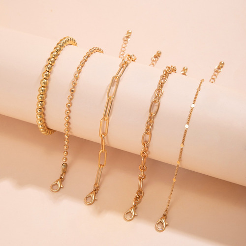 Pulseras Simples De Cadena Fina De Metal A Mano Para Joyas D