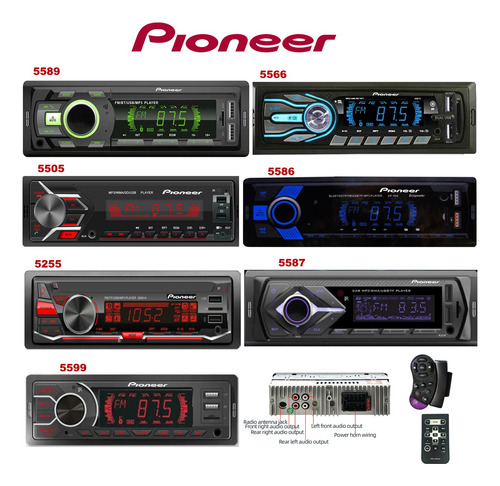 Reproductor Pioneer Bluetooth Mp3 Usb Radio 2 Control Ccs