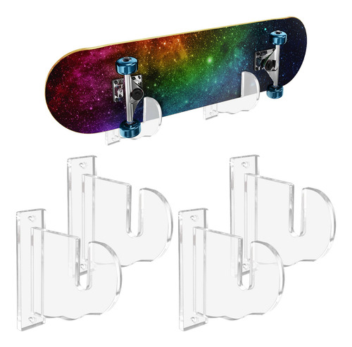 Soporte De Pared Bijun Para Skateboard Acrílico