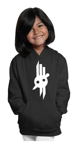 Sudadera Negra Infantil Estampada De Logo Skrillex Cuchillo