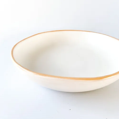 Plato Hondo Ceramica Borde Natural Noi Home Bazar