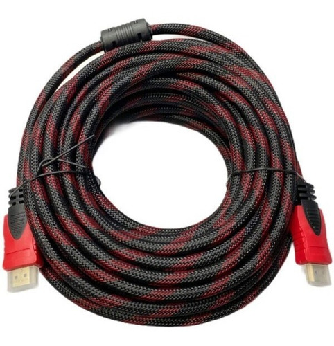 Cable Hdmi 20 Metros Mallado 2 Filtros Monitor Tv Camara Hd