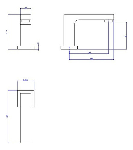 Torneira Para Lavatório De Mesa Com Sensor Unic Black Matte Acabamento Fosco