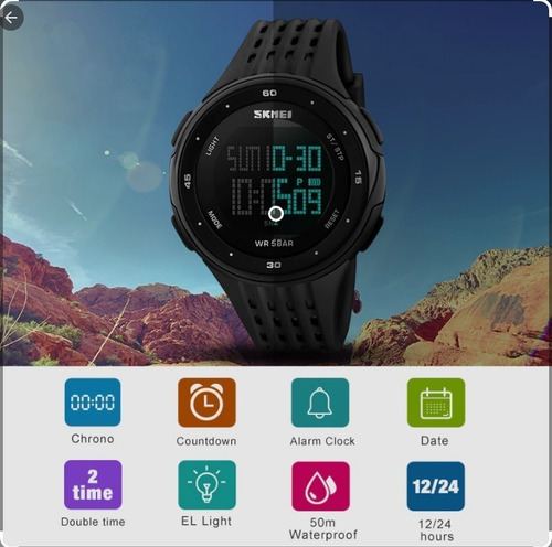 Imagen 8 de 8 de Reloj Skmei 1219 Digital Original Acuatico