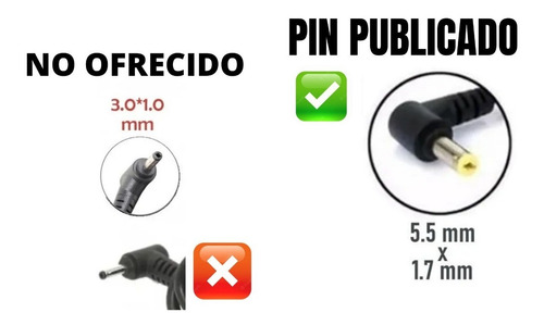 Imagen 3 de 10 de Cargador Acer Aspire 19v 3.42a A315 A515 Con C/power