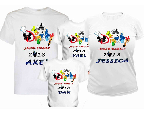 Combo 4 Playera Disney Familia