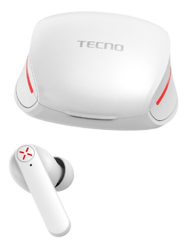 Tecno G01 Audifonos Gamer Tws Inalámbricos Bluetooth Luz Led Color Blanco
