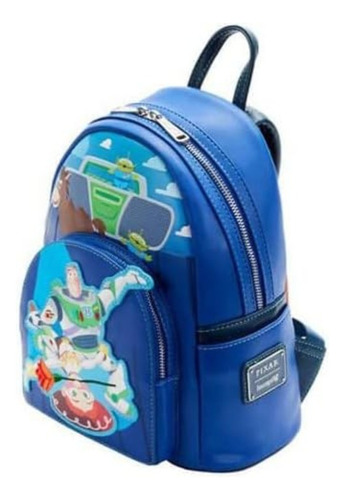 Mini Mochila Loungefly Pixar Moments Toy Story Jesse Y Buzz Diseño de la tela Estampado
