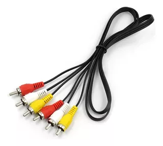 Cable Audio Y Video Av Rca Blanco Rojo Amarillo 1.8 Mts