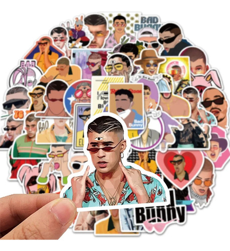 Lote De 30 De Octubre De 50 Piezas Cantantes De Bad Bunny Pe