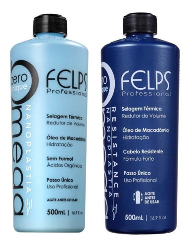 Felps Kit Progressiva Omega Zero Sem Formol 2x500ml 