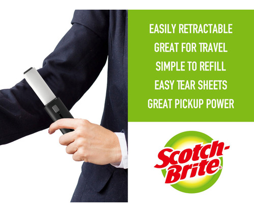 Scotch-brite Mini Rodillo De Viaje Para Pelusa, Funciona Muy