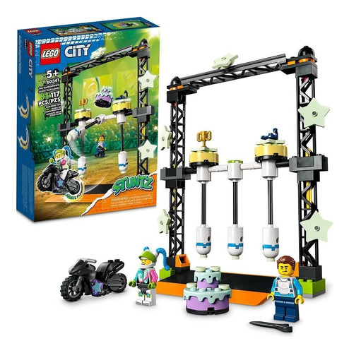 Lego Desafío Acrobático Derribo En Motocicleta 60341 Cantidad De Piezas 117