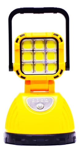 Lámpara Linterna De Mano Portátil Con Agarradera Panel Solar Blanca Varios