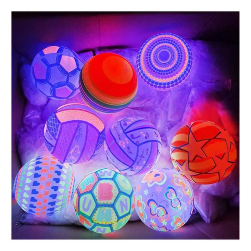 55 Pelotas Grandes Luminos Luz Led 20cm Diseños Flourescente