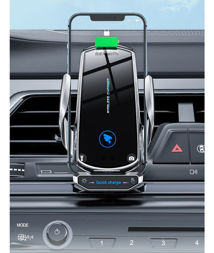 Suporte De Celular Com Estação De Carregamento 30w Cor Preto